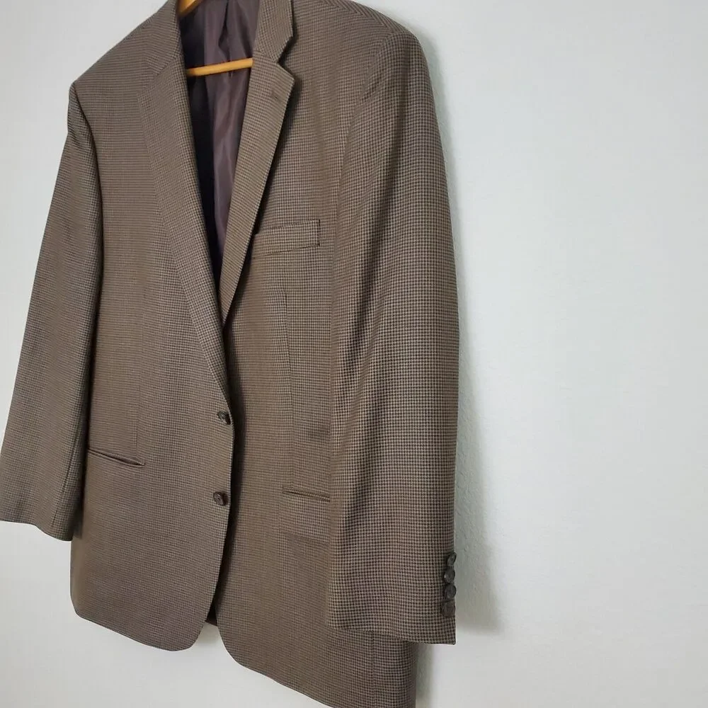 Lauren Ralph Lauren Men's Blazer 46R Brown Wool Suit Jacket Sport Coat Grandpa